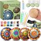 Paint by Numbers Kits for Adults – Mandala Rock Painting Dot Art Kit with Wooden Rocks, Acrylic Paints, Stencils & Dotting Tools, DIY Relaxing Craft Set for Beginners and Hobby Artists